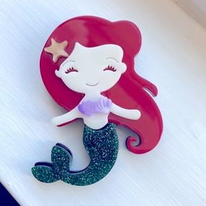 Acrylic Ariel Mermaid Brooch